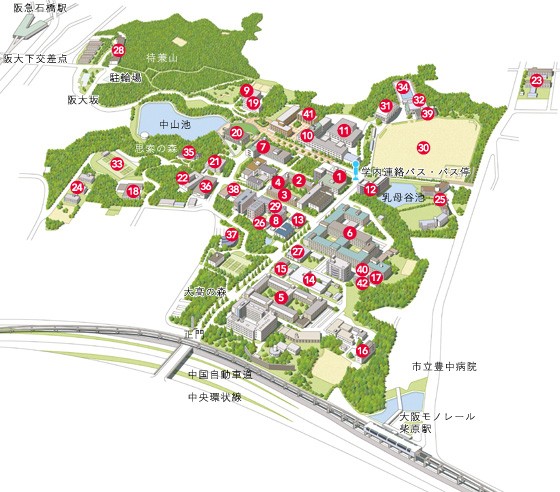 豊中キャンパスマップ